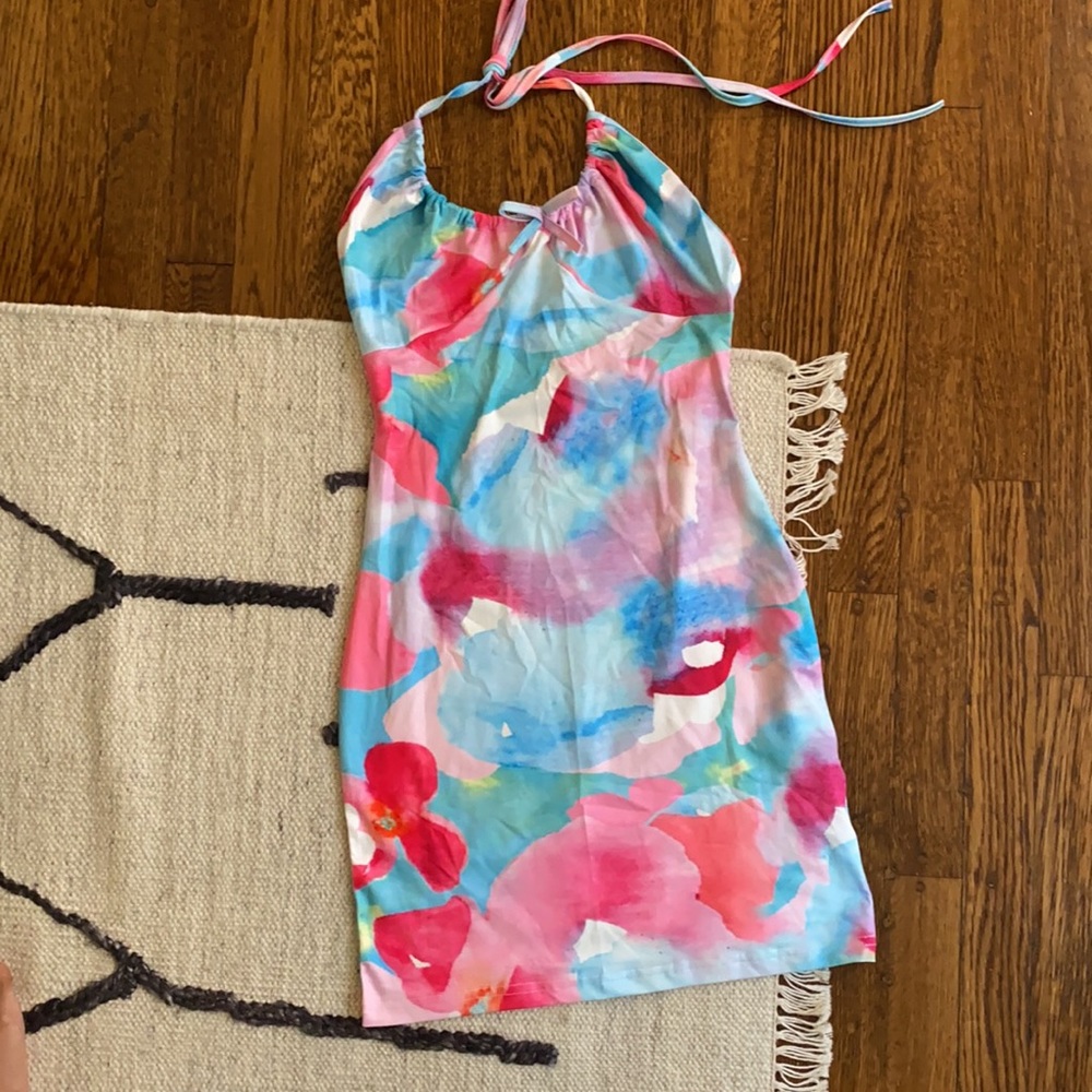 Floral Dye Mini Dress - Picture 3 of 4